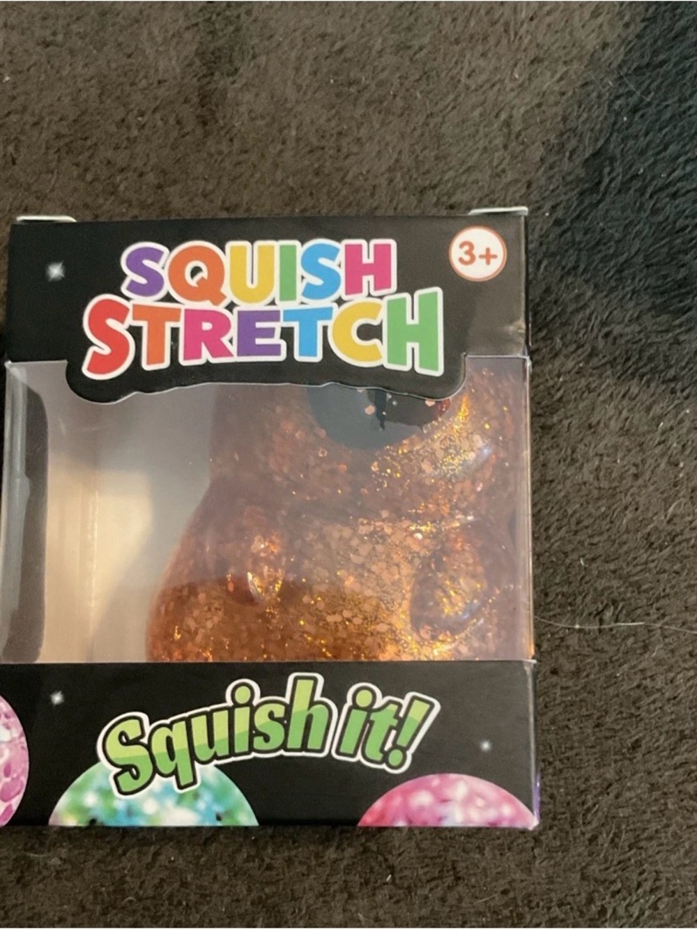 Squish Stretch Squish It! Glitter Capybara squishy fidget toy Orange NIB